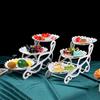 European Dessert Table Fruit Tray 3 Layer Cake Stand Rack Wedding Party Candy Display Plastic Serving Holder for Banquet