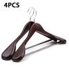 Premium Suit Hanger 4 Pack,Wide Shoulder Smooth Finish Wooden Clothes Hangers,Heavy Duty Rack for Closet,Clothing Store,Display