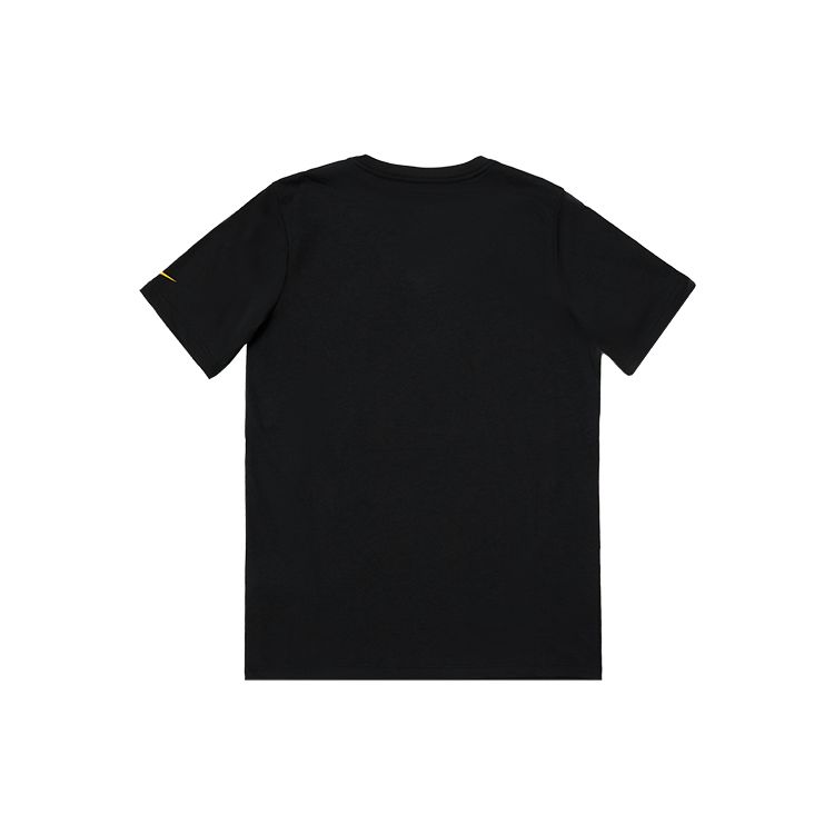 Nike Tricou cu mânecă scurtă cu imprimeu cu litere și logo personaj Stephen Curry NBA, Topuri pentru copii, Negru 3Z2B7BAYS-WARSC