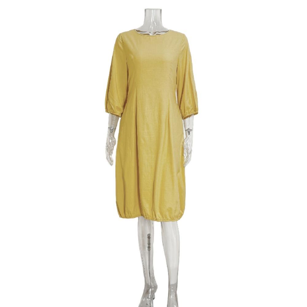 Russian wildberries linen loose dress, women s wholesale spot S