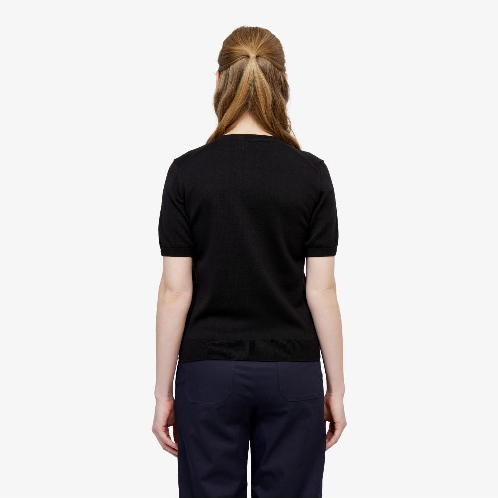 [lacoste] Women's Basic Crewneck Short Sleeve Sweater AF115E-56G031