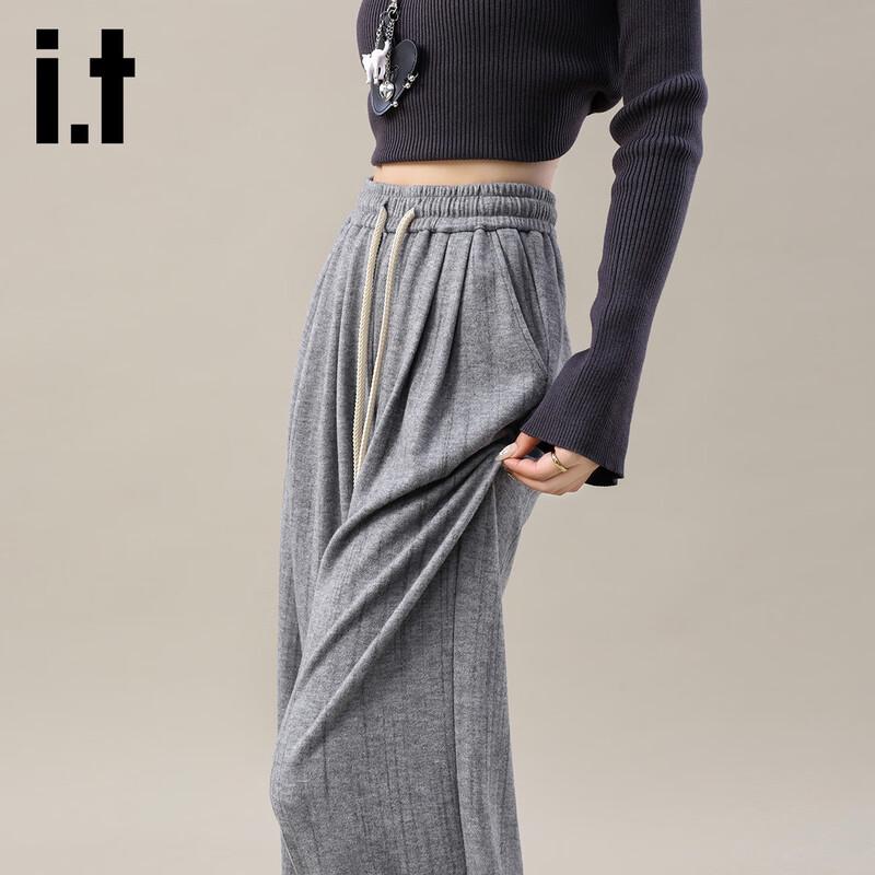 Izzueit Women's High-Waist Wide-Leg Casual Pants