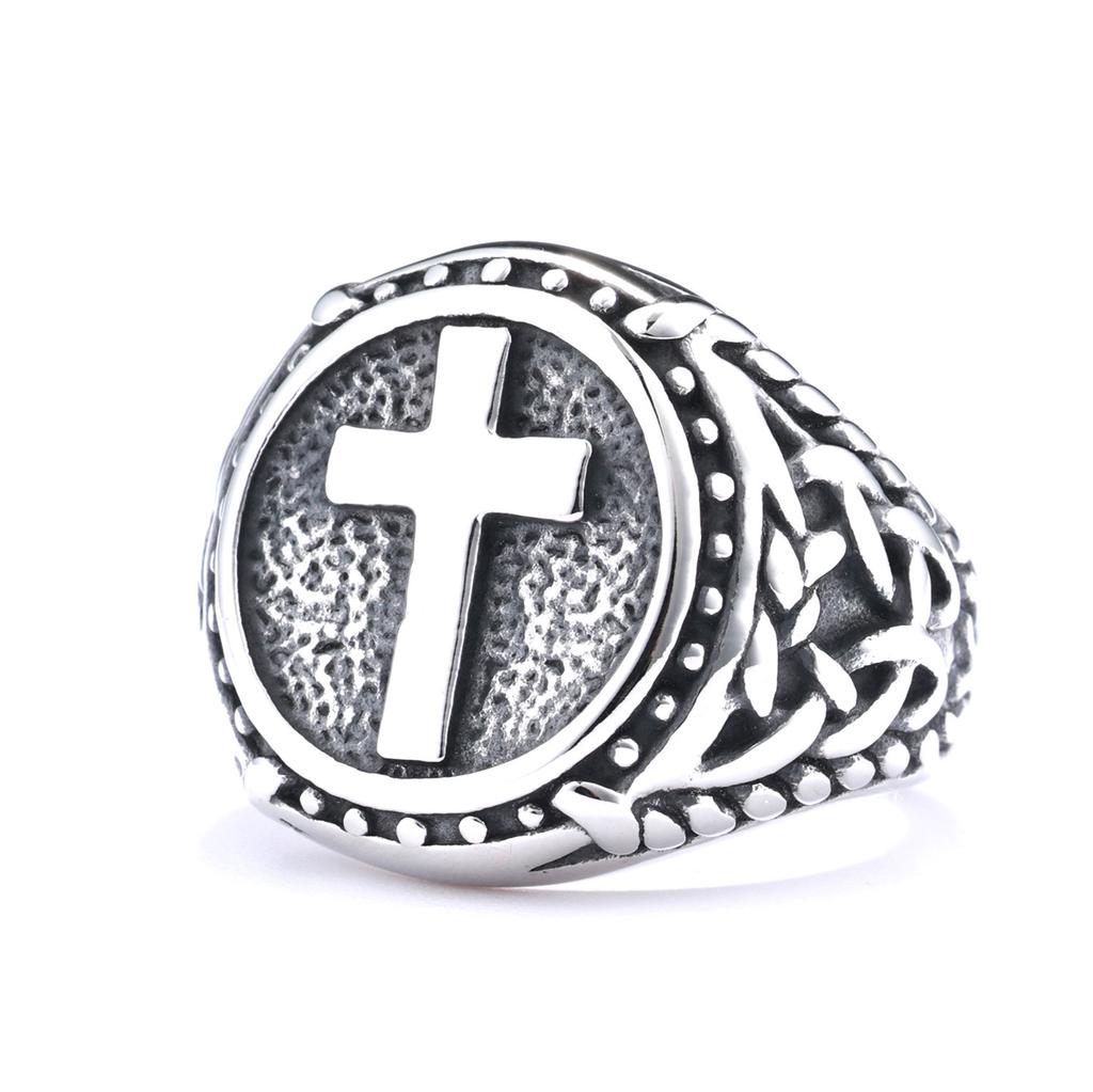 Personalized Retro Fashionable Cpsb Orthodox Logo Stainless Steel Non-Fading Ring Ring