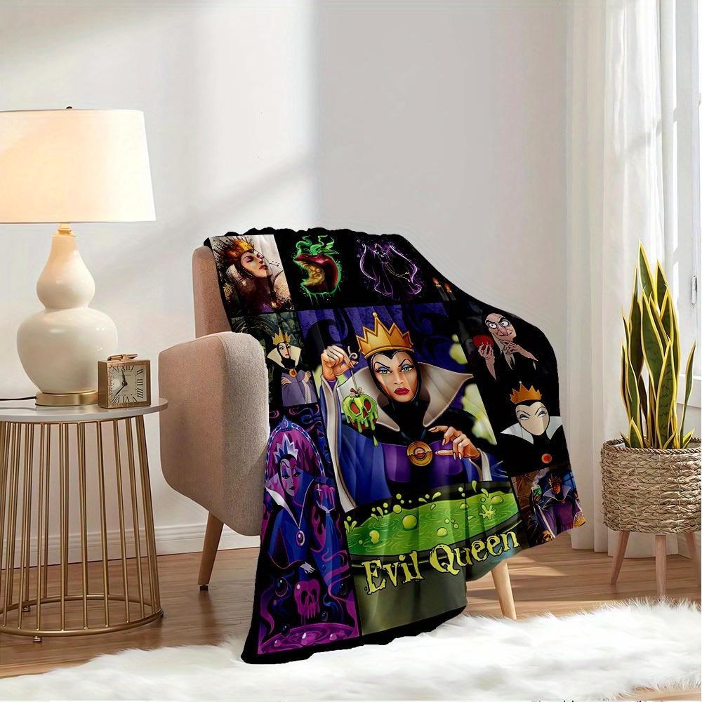 1pc Flannel Evil Queen Bed Throw Blanket Sofa Coverlet Gift Home Decorative Warm Plush Throw