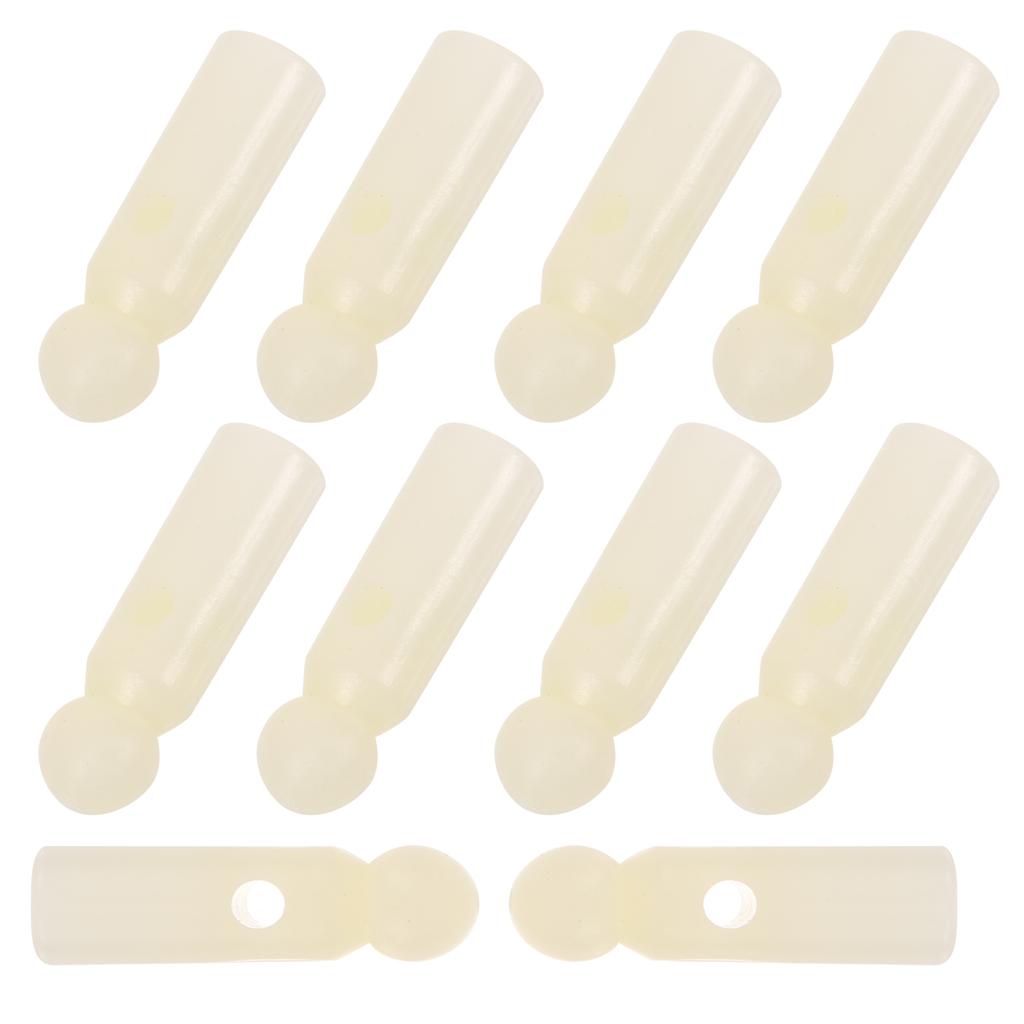 10 Pcs White Circle Umbrella Tail Beads Replacement Parts Folding Cover Accessories For Sunshade Repair Durable Plastic Bone