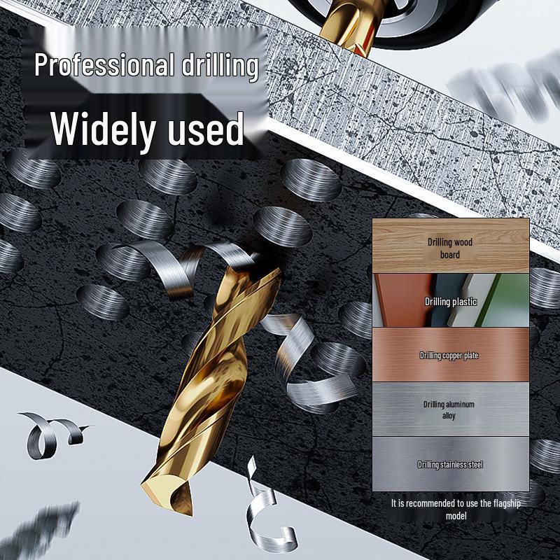 Cobalt Alloy High-Hardness Tungsten Steel Twist Drill Bit Set for Drilling Stainless Steel