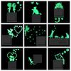 Leuchtender Cartoon-Schalteraufkleber Leuchtet im Dunkeln Katzenaufkleber Fluoreszierende Fee Mond Sterne Aufkleber Kinderzimmer Dekoration Heimdekoration