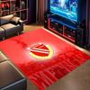 Energie Cottbus Club Crest Red Background Print Area Rug Non‑Slip Rectangular Floor Mat Soccer Fan Gaming Living Bedroom Decor