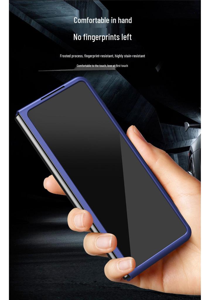Compatible Samsung ZFOLD/ZSFLIP Magnetic Frosted Foldable Phone Case Skin-feel W25/24 Set