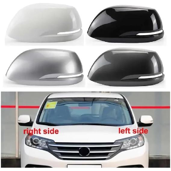Compatible For CRV CR-V 2012 2013 2014 2015 2016 Car Accessories Rearview Mirrors Cover Rear View Mirror Shell Housing Color Painted(Snowflake silver