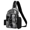 Fishing Bag with Rod Holder Waterproof Nylon Fishing Accessories Sling Bag Lightweight Outdoor Hiking Hunting Fishing Gear Single