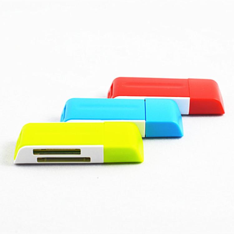 USB 2.0 High-Speed 4-in-1 Rotating Card Reader for TF/SD/MS/SDHC Cards