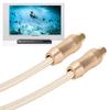 5.1 Sound Track Digital Optical Fiber Audio Cable Gold for Speaker Power Amplifier TVGold 3m