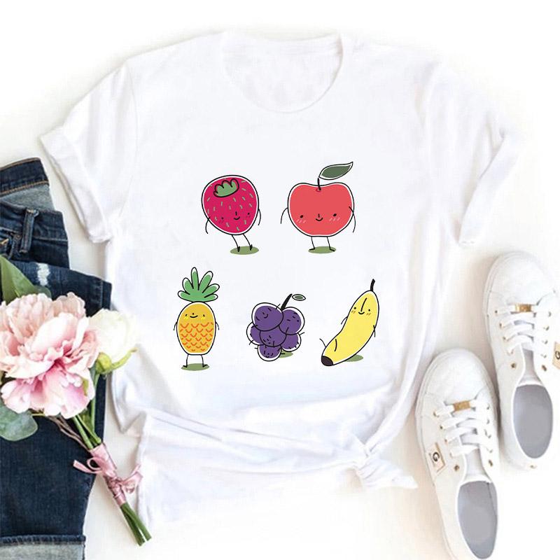 Graphic Cartoon Printed T Shirt Women Cute Top Tees New Arrival Creative Tshirt Ladies 90S Fashion Clothes O Neck Female T-Shirt
