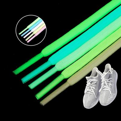 1 Paar leuchtende Schnürsenkel, runde Sport-Segeltuch-Schnürsenkel für Damen und Herren, im Dunkeln leuchten, Nachtfarbe, leuchtende Schnürsenkel, fluoreszierende Schnürsenkel