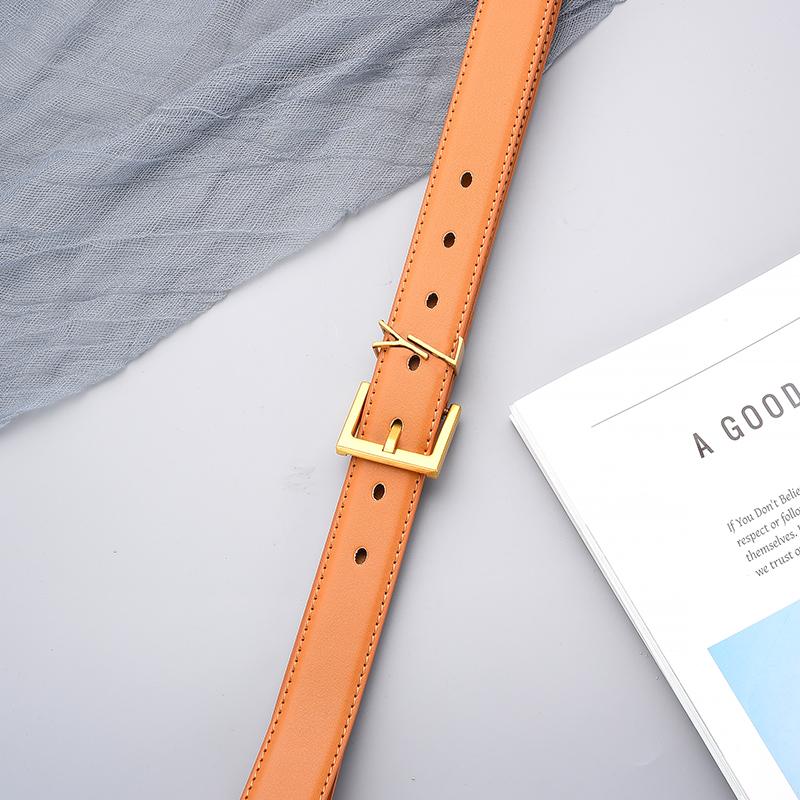 New Women's Belt Genuine Leather Gold Needle Buckle Versatile Jeans Fashion Decoration Designer Women's Belt