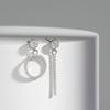 Unbalanced AAA zirconia ring pair of earrings in a gift box