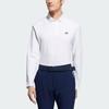 Adidas Aeroready Core Polo Shirt Solid Logo Golf Long Sleeve Polo Men tops White IA2699