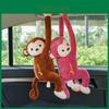 Cute Monkey Car Tissue Box Holder Plush Material Long-lasting Car And Home Use