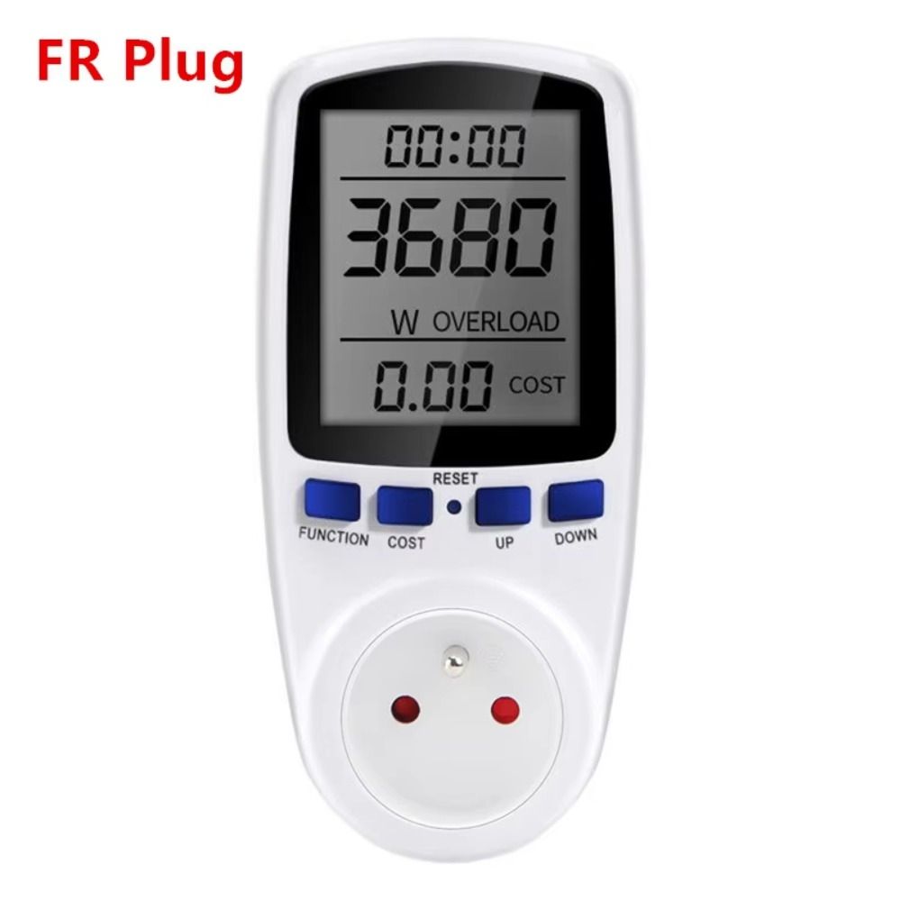 Digital Display AC Power Meter EU/AU/UK/FR/US Plug Energy Meter  Home Energy Use
