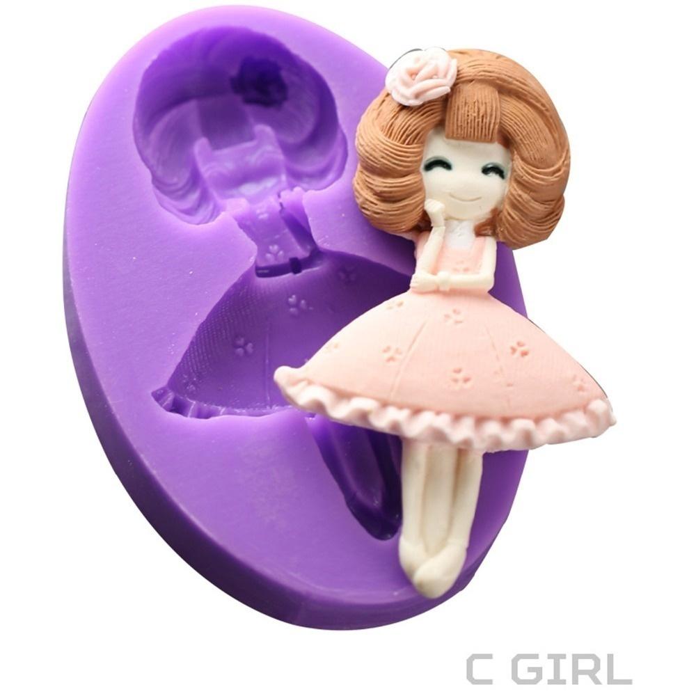 6 Style Girls Princess Silicone Fondant Cake Molds Baby Party Cake Decorating Tools Gumpaste Chocola