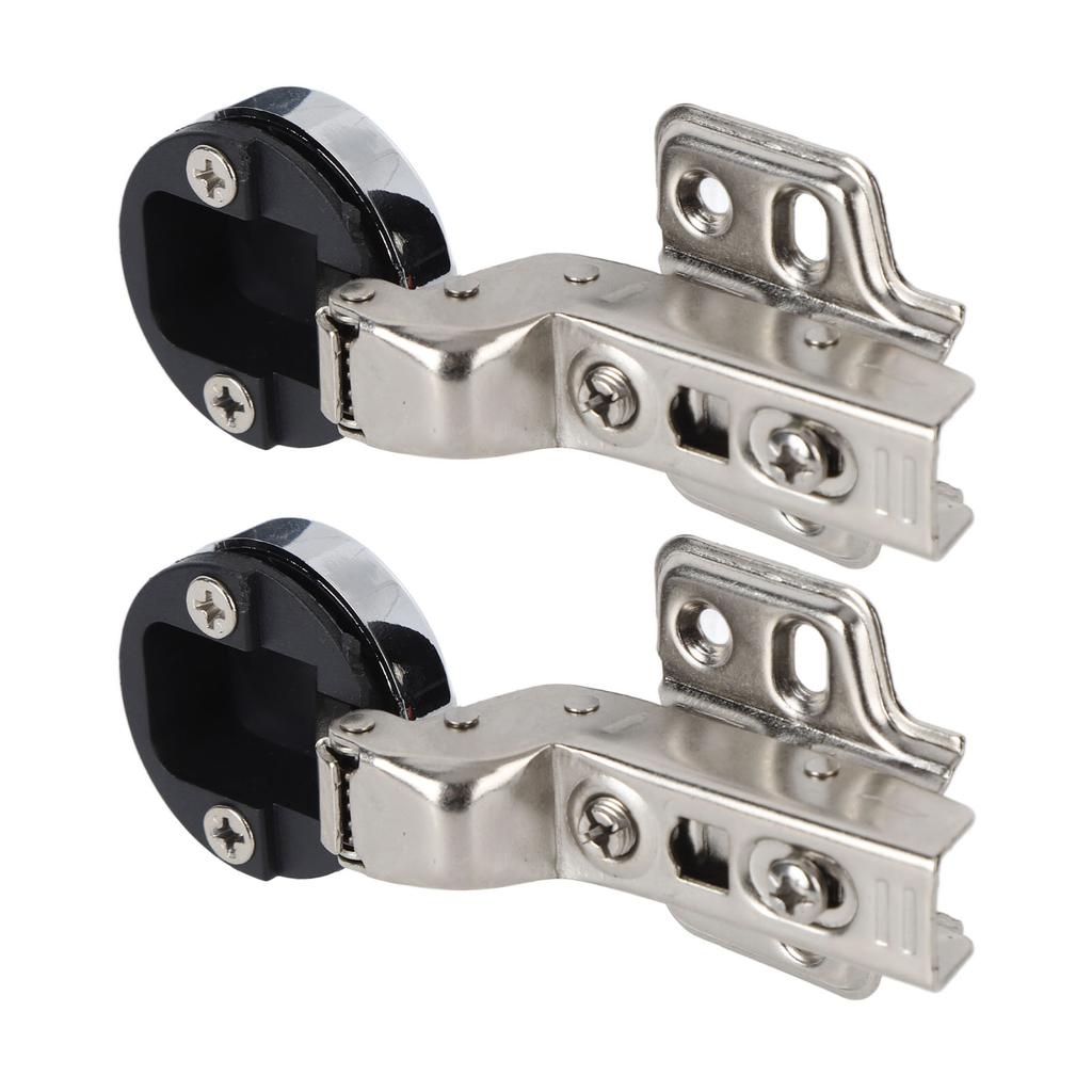 2Set Stainless Steel 201 Cabinet Glass Door Hinge 35 Cup Glass Door Damping Buffer Hinge Large Bend