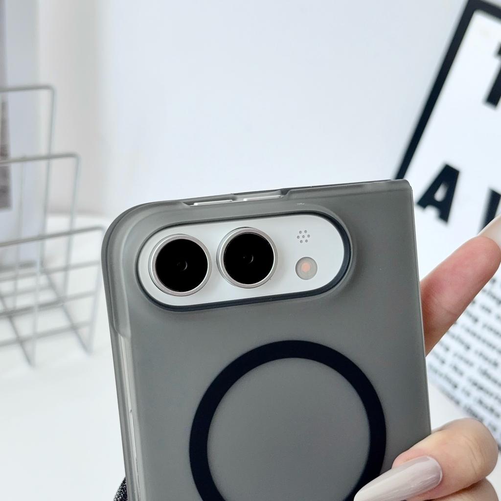 Custodia Per iPhone Duo Fold Opaca Trasparente PC Rigida Magnetica Protettiva Cover Posteriore Per MagSafe Ricarica Wireless Guscio Funda