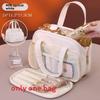 Dual Zone Makeup Bag With Pu Material For Travel And Daily Use
