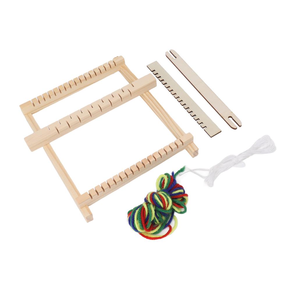 Kids Weaving Loom Easy Operation Hand Eye Coordination Durable Wood Weaving Loom Kit for Beginner