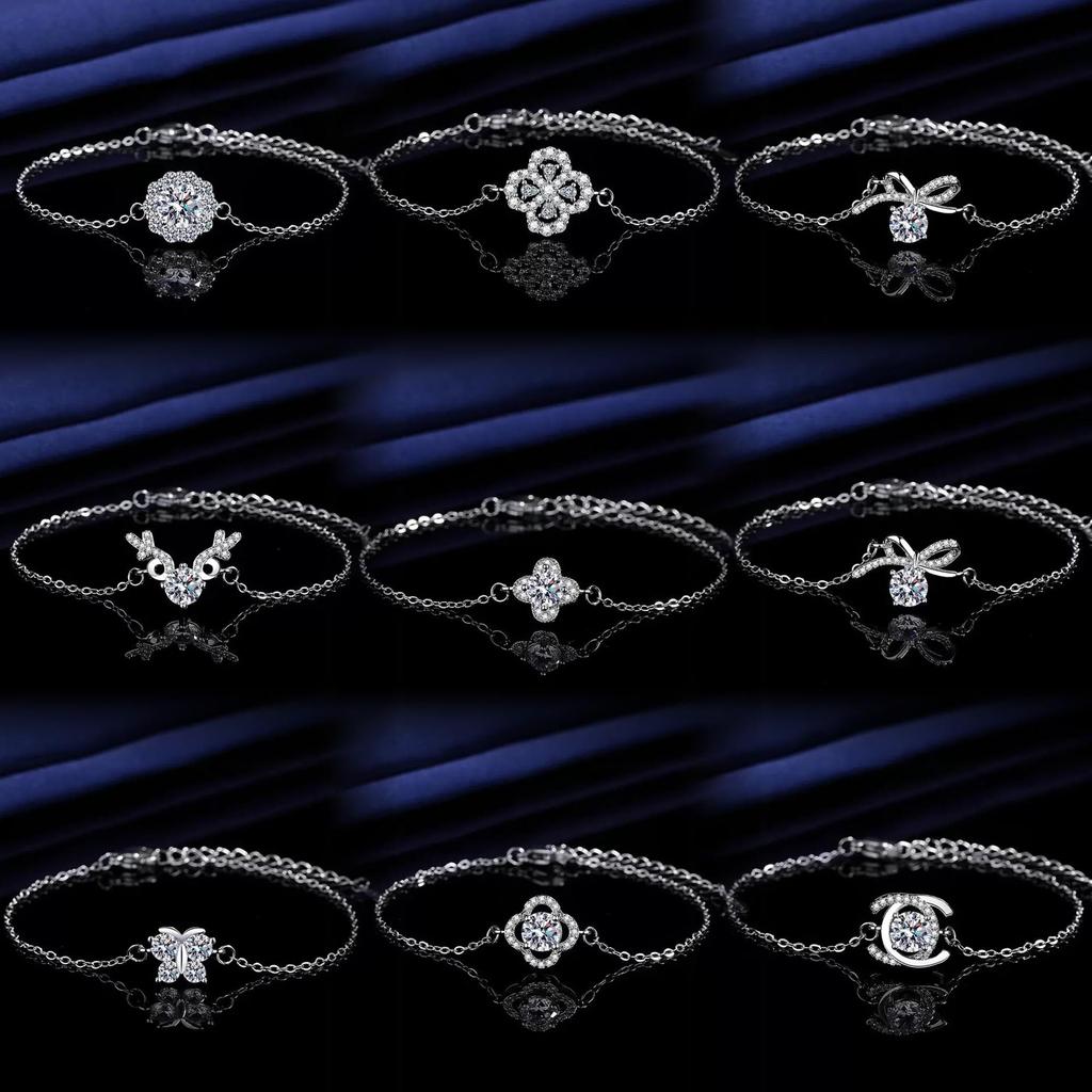 Hot-Selling Four-Leaf Clover Moissanite Bracelet for Women – Versatile, Elegant, & Perfect Gift