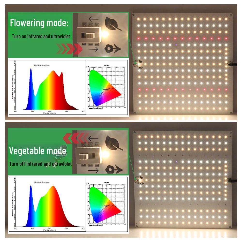 Lumină pentru plante Quantum Board 120W cu reglare temporizată și Lampă de creștere cu spectru complet 150W
