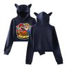 Short Hoodies Women Icrimax Burgerpommes Printed Lady Sweatshirt Tracksuit Long Sleeve Female Cropped Top Fashion Korean Clothes Harajuku