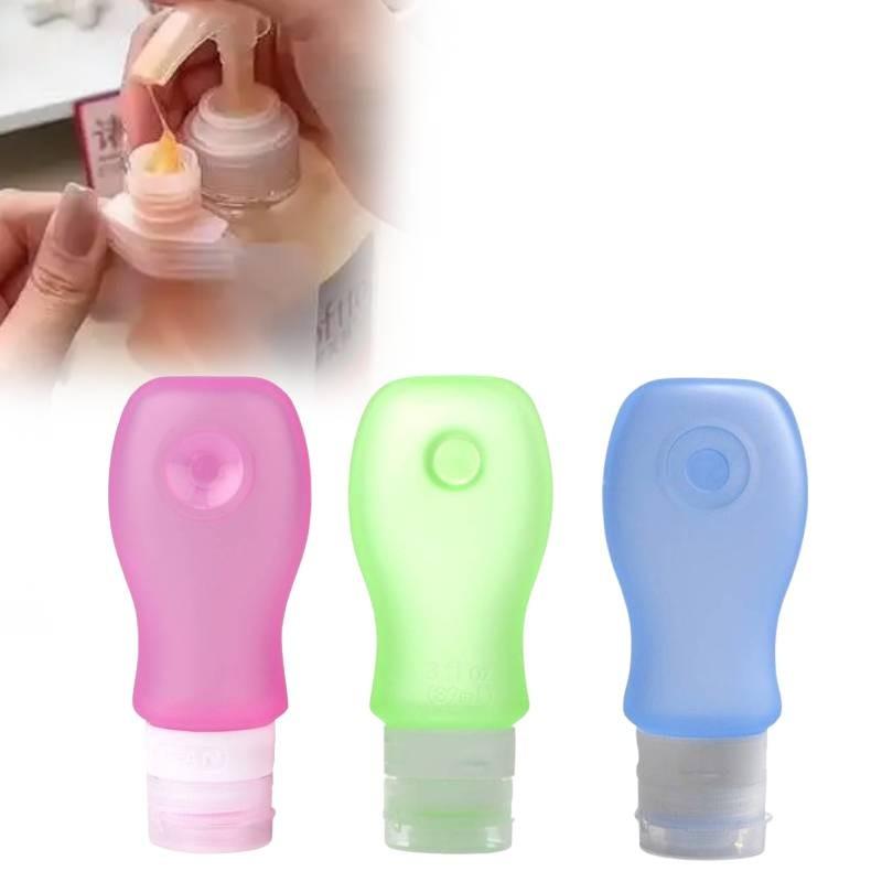 Solid Color Silicone Gel Portioning Bottles Travel Outdoor Lotion Bottle Shampoo