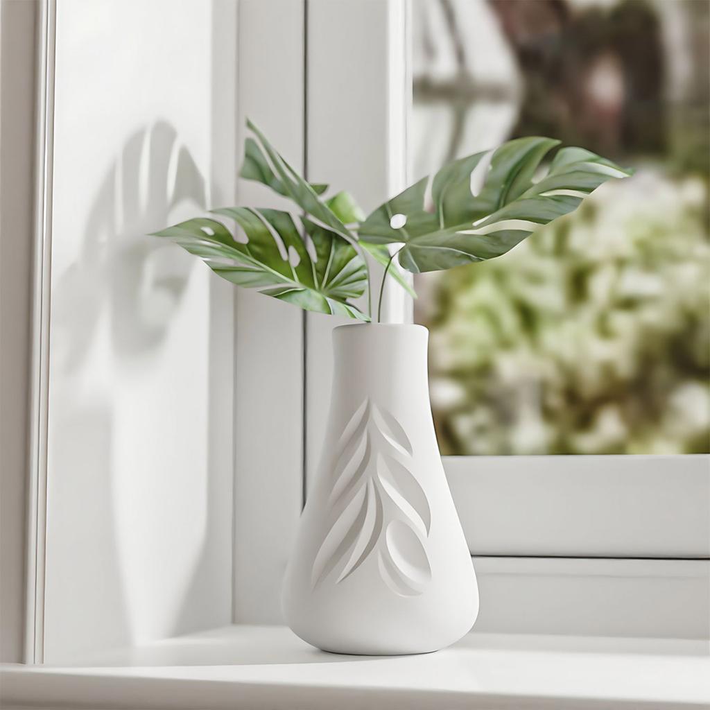 Unique Leaf Pattern Vases Mould Reusable Silicone Vase Mold for Unique Leaf Design Vase and Home Decorations