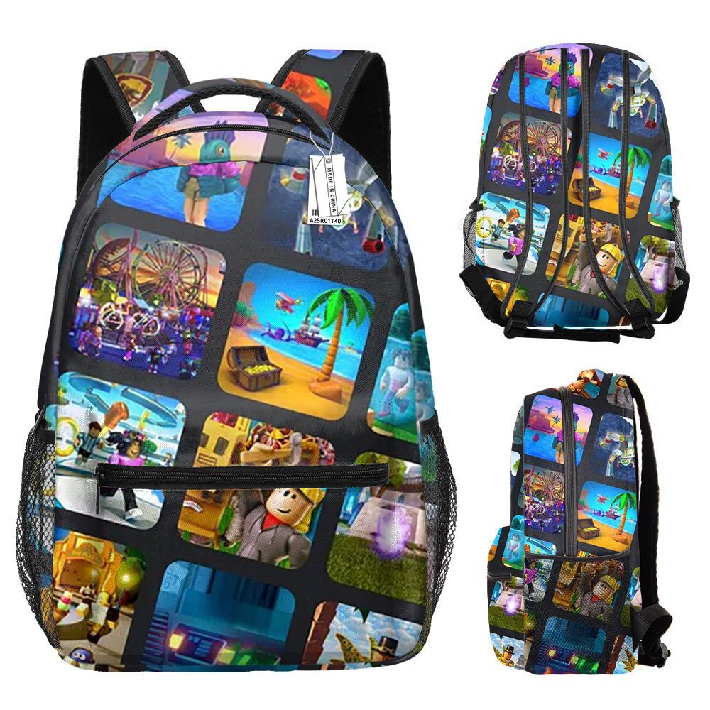 Sac à dos étudiant Roblox Sac à dos imprimé Roblox Sac à dos Mon Monde Sac à dos dessin animé anime pour enfants