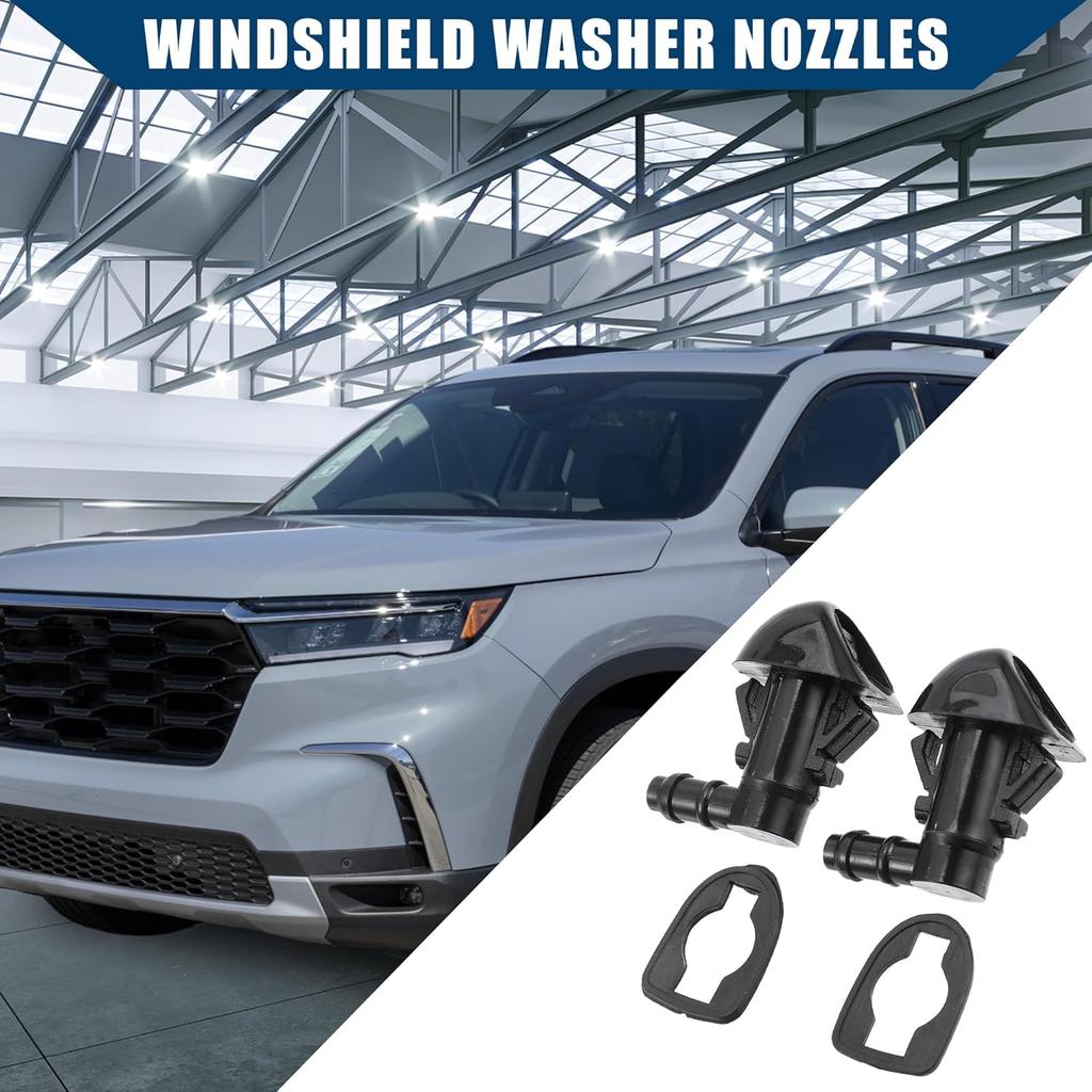 Windshield Washer Nozzles for Honda Pilot 2009-2015 / Windshield Wiper Spray Jet/Durable / 2Pcs Black