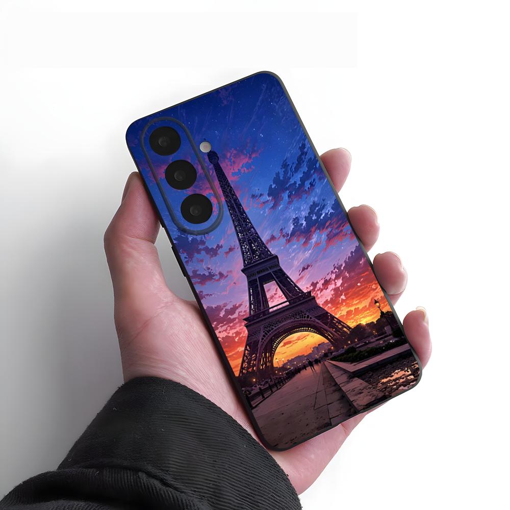 Eiffel Tower Phone Case For Samsung A25 A13 A33 5G A54 A36 A35 A56 A52 A14 Shockproof Soft Cover