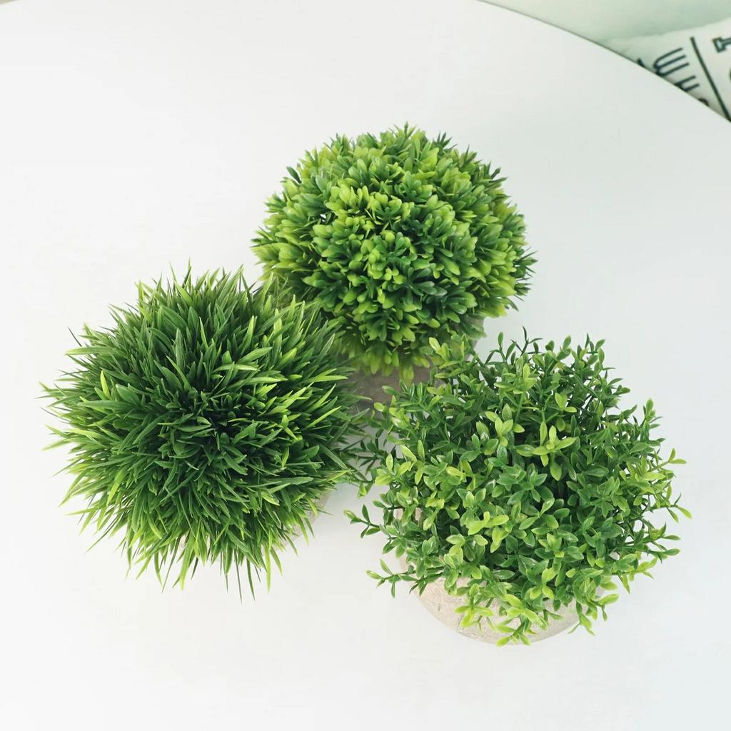 Simulation Plastic Potted Plant Artificial Grass Desktop Decoration for Living Room