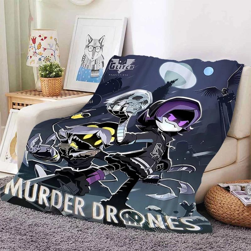 Warm Winter Blankets A-Murder A-Drones Microfiber Bedding Sofa Bed Fleece Camping Custom Nap Fluffy Soft Blankets King Size