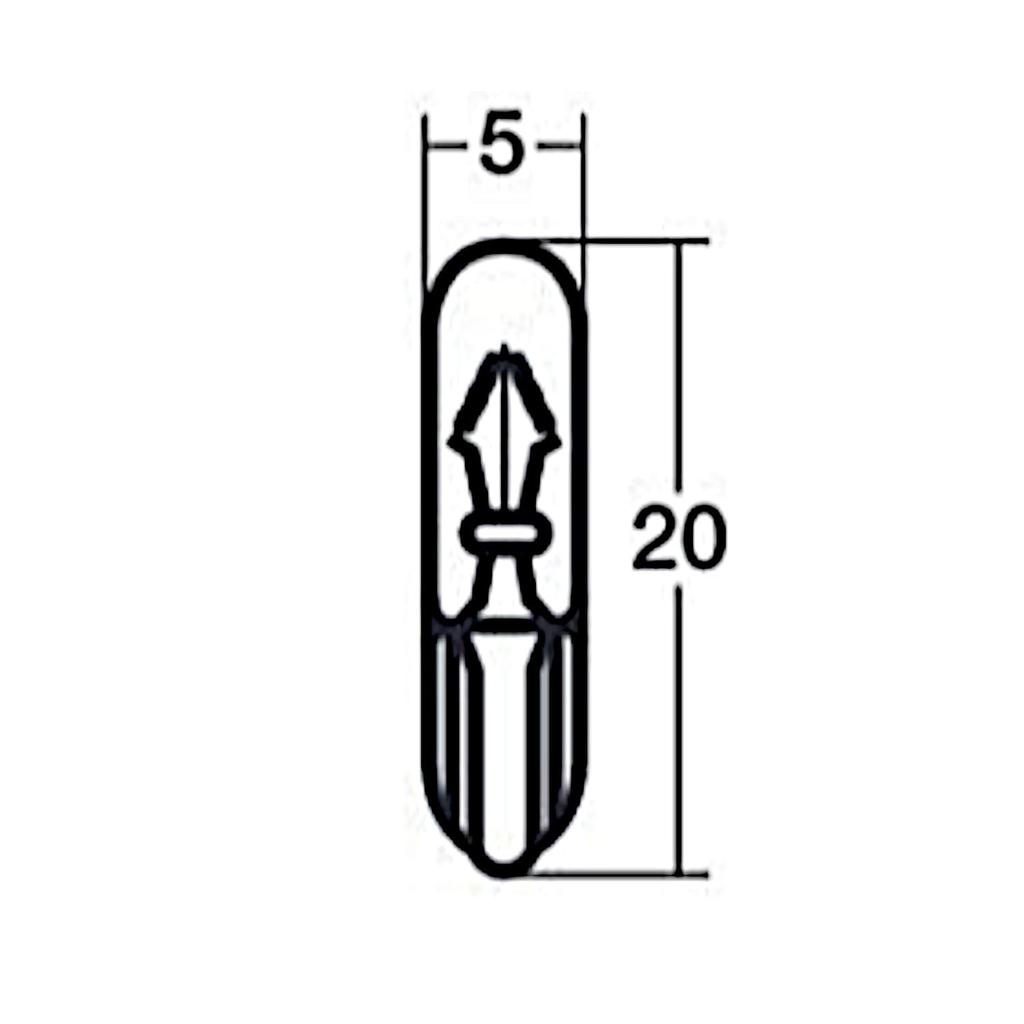 Stanley Electric WB358 Wedge Base Bulb, 12 V2W, Pack of 10