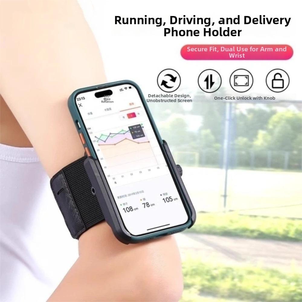 Velcro Phone Stand Detachable Wrist/Arm Bag Portable Phone Holder