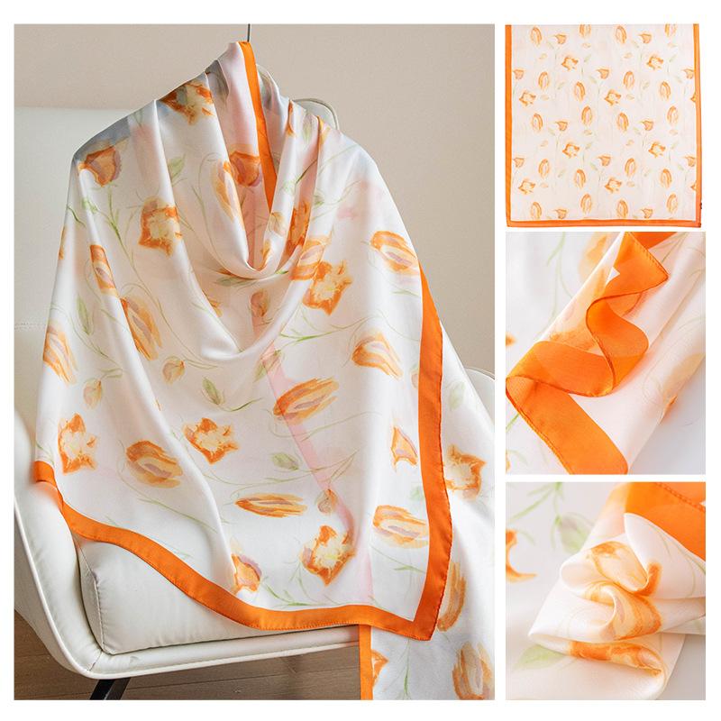 Summer Shawl Scarf Long Strip Sun Protection Versatile Fashion Women's Scarf for Outerwear