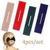 4pcs Korean version magic bow twist clip, lazy bun head hair hairpin headband, women's convenient hair accessory