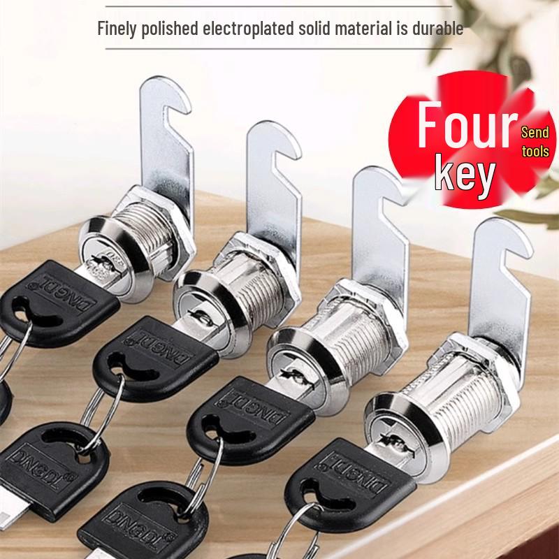 

4-ключевой кулачковый замок для картотечных шкафов, листового металла и дверей шкафов, а также шкафчиков для сотрудников 4 Keys Central 25mm Single