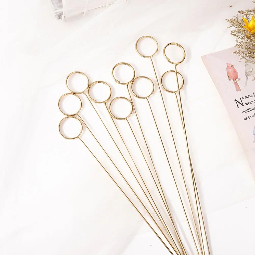 Heart DIY Flower Bunch Message Card Stand Wedding Birthday Postcard Clip Inserting Rod Card Holder Party Decoration