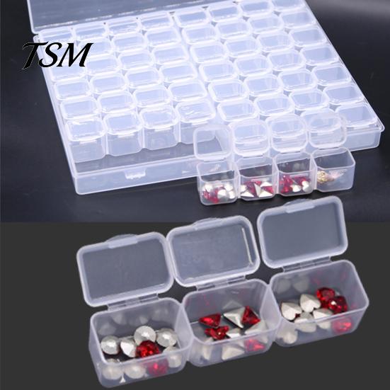 Jewelry Nail Art Storage Box 56 Grid with Lid High Quality PP Practical Case for Home Tips