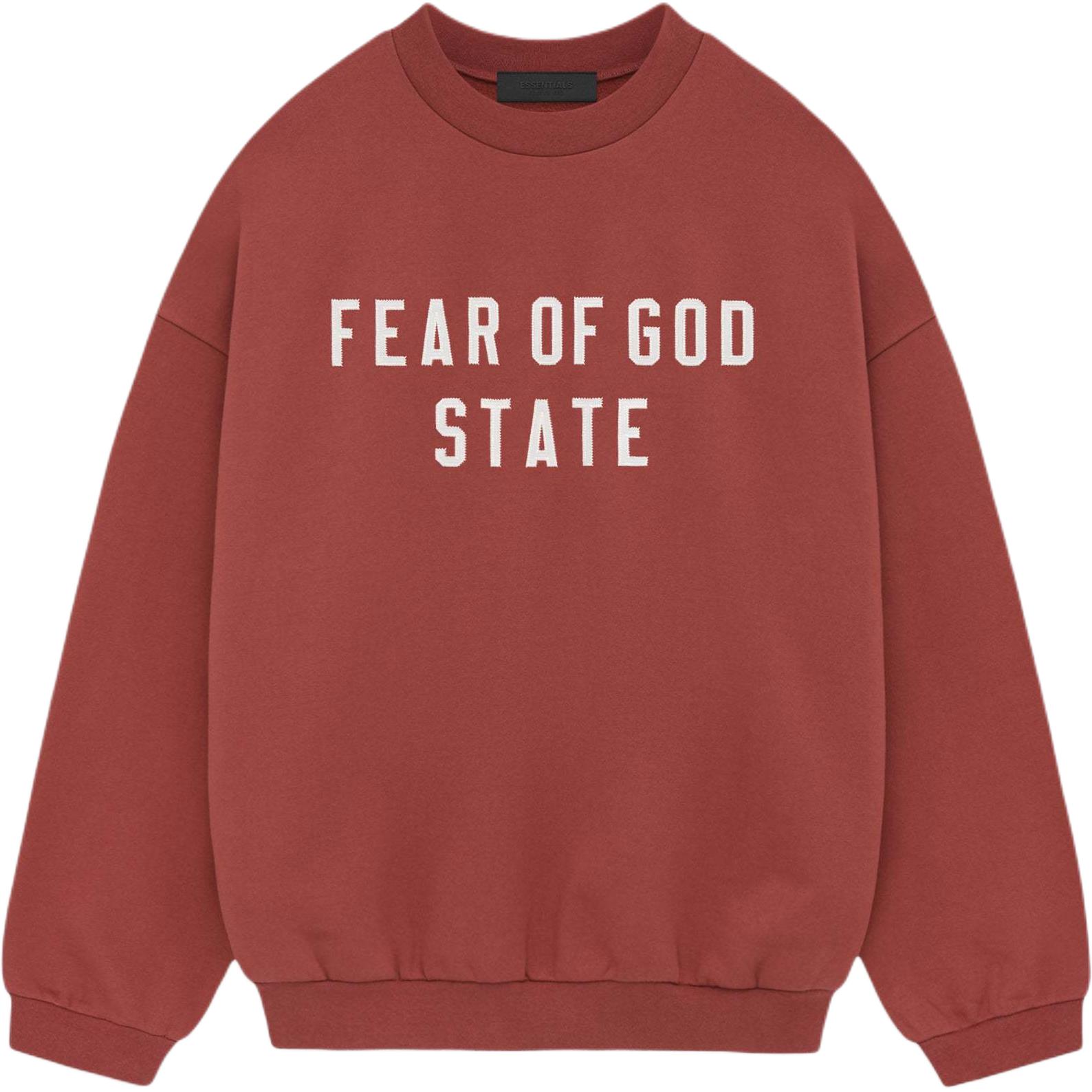 

Fear of God Мужские топы Essentials Heavy Fleece Crewneck Crimson Red 192BT246236F L