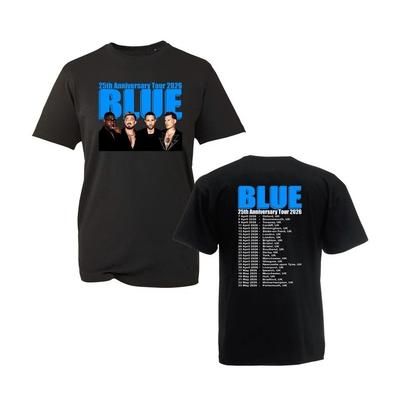 Maglietta Blue Music 25° Anniversario Tour 2026, Merch Concerto Date Regalo Fan Tee