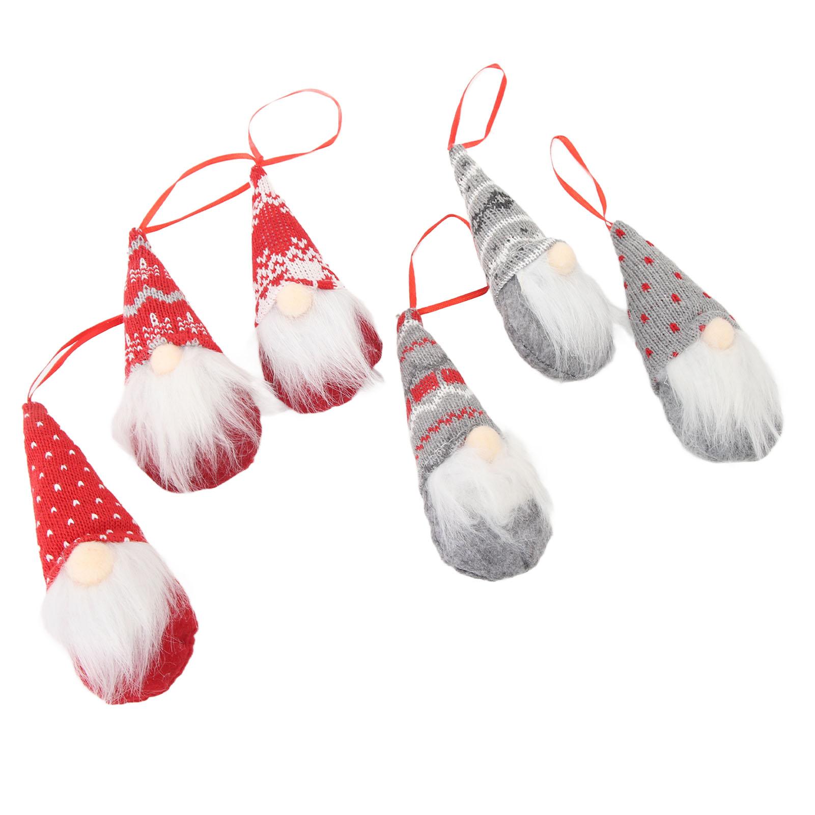 

6 шт. Рождественские гномы Санта-украшения хлопок уникальные Санта-эльф подвесные украшения для рождественской елки
