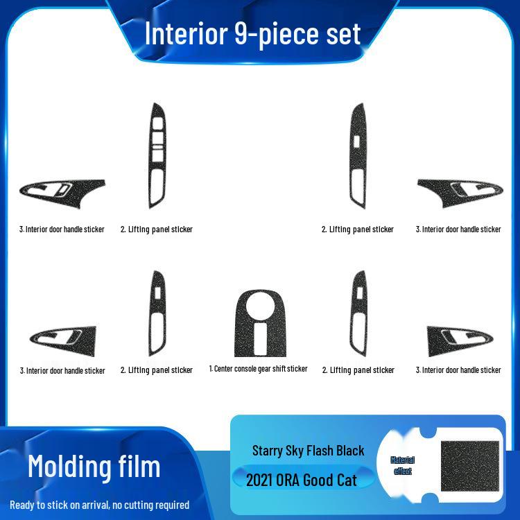 Starry Sky Film for ORA Black/Good Cat Interior Frosted Wrap Sticker Replacement